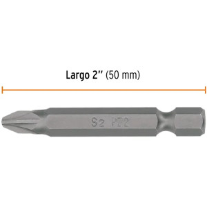 Puntas Pozidriv PZ2 x50mm, estuches con 5 piezas, Truper 12162