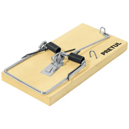 Trampa de Madera 7", para raton, activacion al sensible contacto, RAT-7M 23710 Pretul