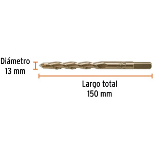 Brocas Concreto 13mm x 150mm ZP3 Ctungsteno Truper 102351