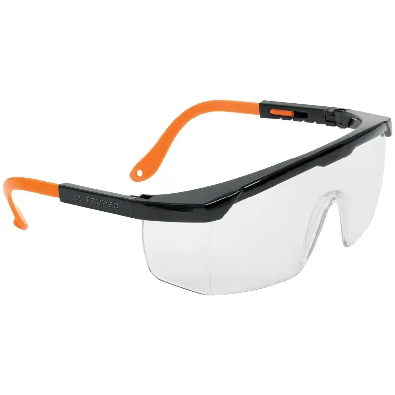 Lentes de Seguridad Ajustable Transparente, 100% Policarbonato con UV Antirayadura, LEN-2000 14284 Truper