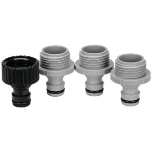 Conector Adaptador Sistema Click Repuesto, Entrada 3/4", Incluye 3 Conectores Machos y 1 Conector Hembra, SET-4AD 12730 Truper