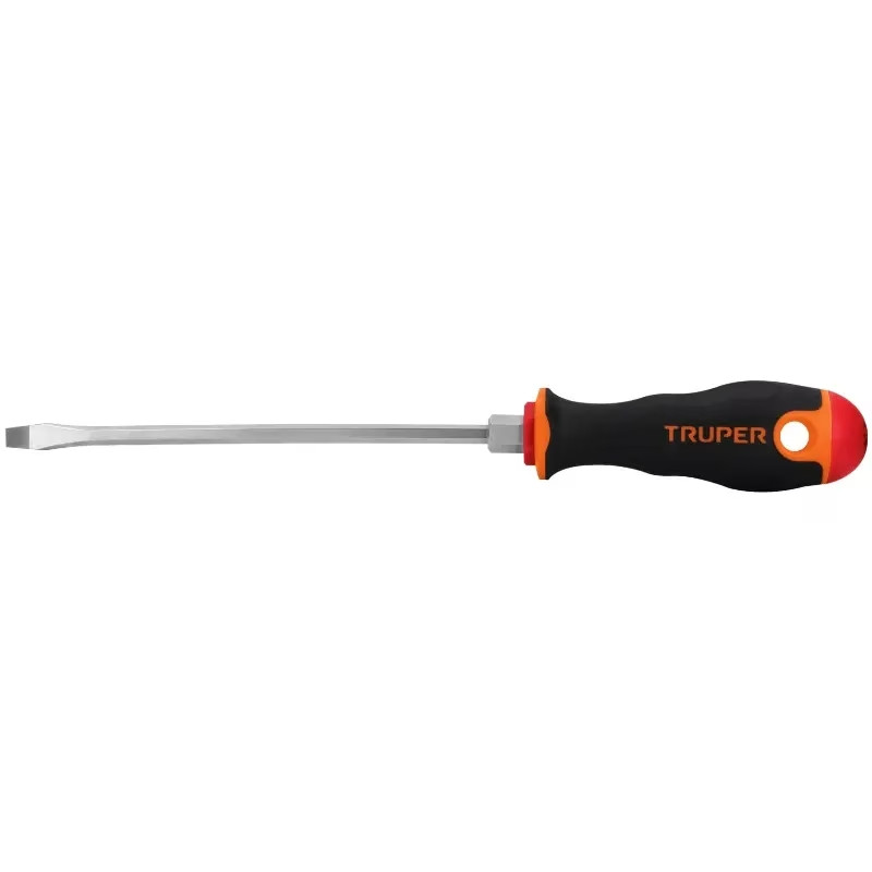 Desarmador Plano Bhex 3/16" x6" ComfortGrip Truper 100832