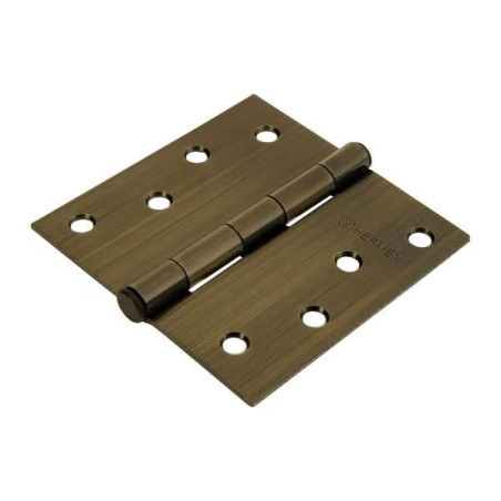 Bisagras cuadrada 4" Acero Antiguo x10u Capuchina CPlana 2.5mm Hermex 43253