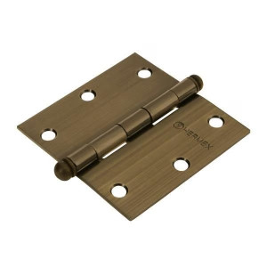 Bisagras cuadrada 4" Acero Antiguo x10u Capuchina CRedonda 2.5mm Hermex 43248