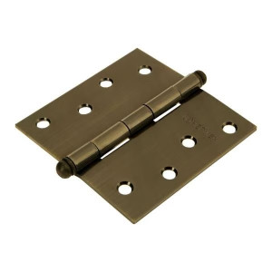 Bisagras cuadrada 4" Acero Antiguo x10u Capuchina CRedonda 2.5mm Hermex 43248