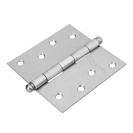 Bisagras cuadrada 4" Acero Cromo Mate x10u Capuchina CRedonda 2.5mm Hermex 43257
