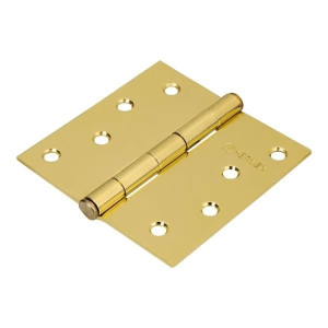 Bisagras cuadrada 4" Acero Dorado x10u Capuchina Cplana 2.5mm Hermex 43239