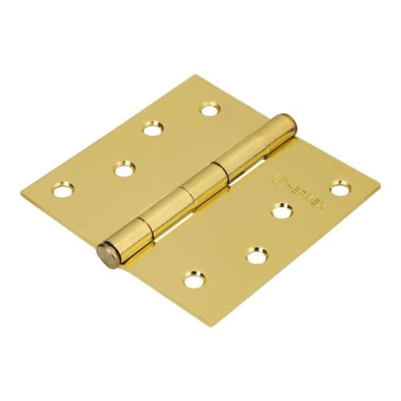 Bisagras cuadrada 4" Acero Dorado x10u Capuchina Cplana 2.5mm Hermex 43239