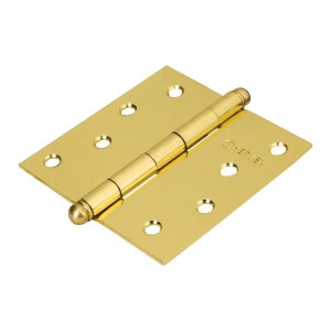 Bisagras cuadrada 4" Acero Dorado x10u Capuchina CRedondo 2.5mm Hermex 43233