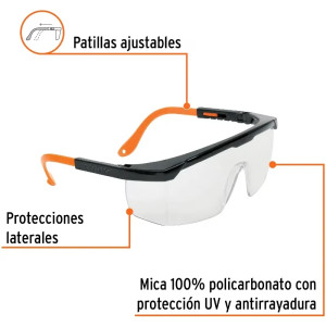 Lentes de seguridad mica clara con antiempaño UV Classic, Truper 101933