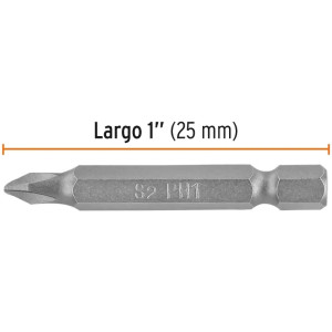 Puntas Phillips PH1 x 2" 5pzas Cruz para Desarmador Electrico o Manual, PUDE-1201 12146 Truper