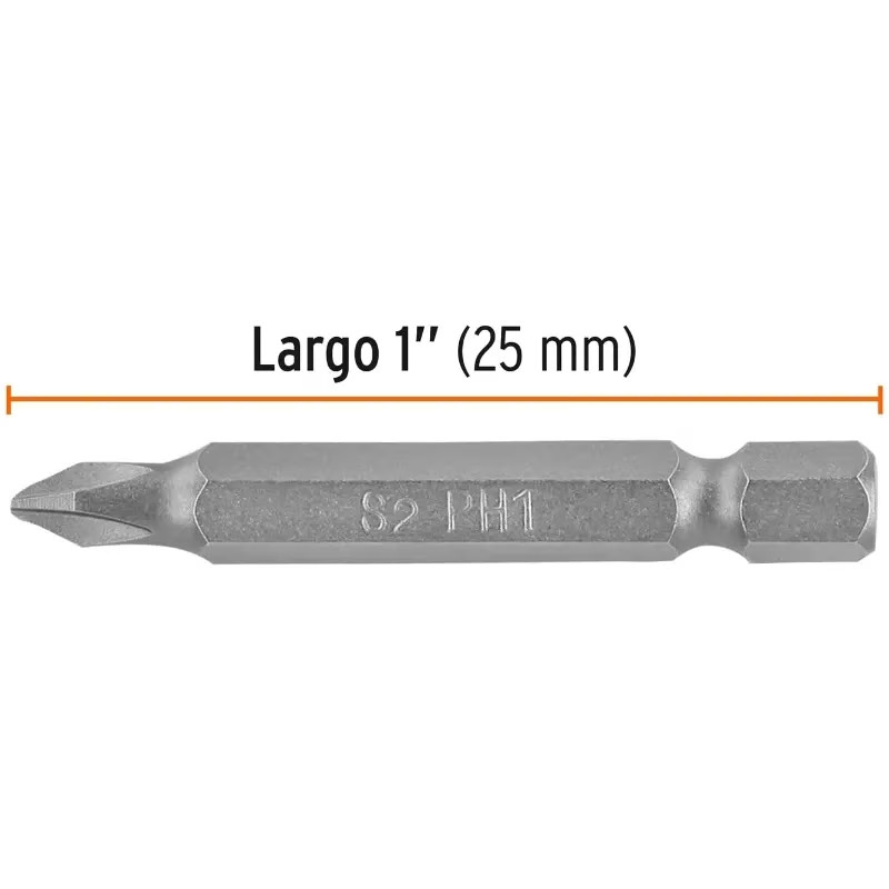 Puntas Phillips PH1 x 2" 5pzas Cruz para Desarmador Electrico o Manual, PUDE-1201 12146 Truper