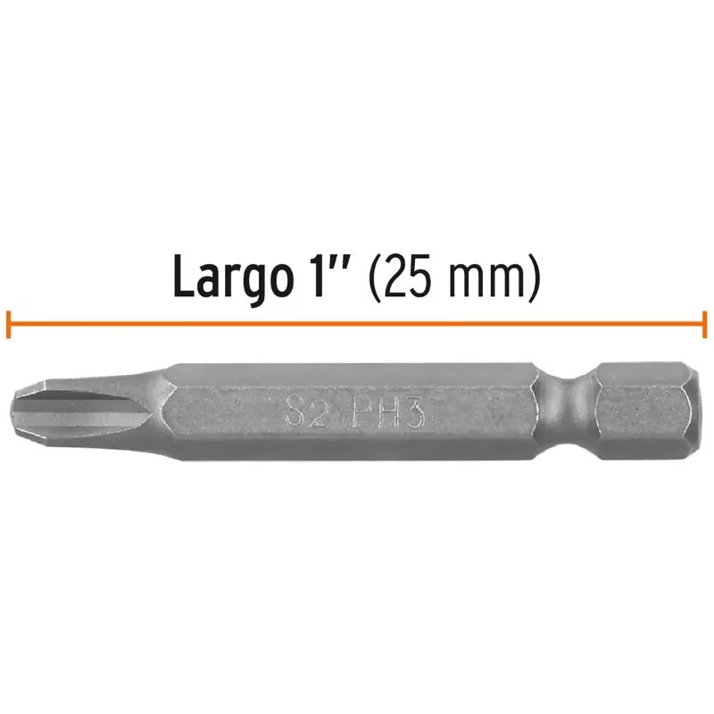 Puntas Phillips PH3 x 2" 5pzas Cruz para Desarmador Electrico o Manual, PUDE-1203 12147 Truper