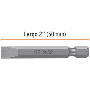 Puntas Planas 9/32" x50mm estuche 5 piezas, Truper 12173