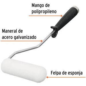 Rodillo Mini para Pintar 4" Diametro 37.8mm Espesor 19mm en Esponja, ROPI-420E 13903 Truper