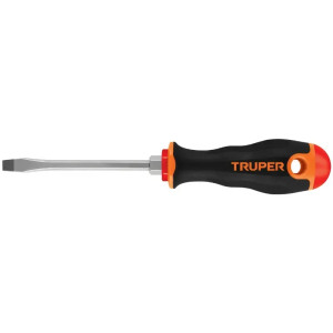 Desarmador Plano Bhex 1/4" x4" ComfortGrip Truper 13998