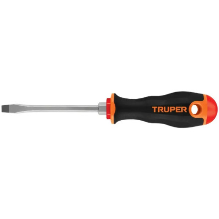Desarmador Plano Bhex 1/4" x4" ComfortGrip Truper 13998