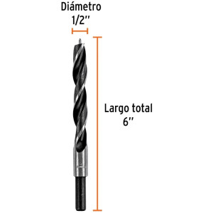 Brocas para Madera 1/2" x150mm, Truper 101696
