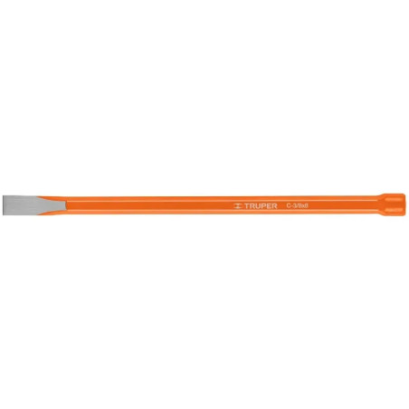 Cincel Plano 8" Cuña 3/8", Acero al cromo Vanadio, Cabeza grande, C-3/8X8 12109 Truper