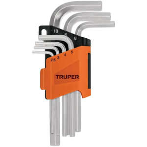 Juegos de 7 Llaves Allen MM PuntaHexagonal Truper 15530