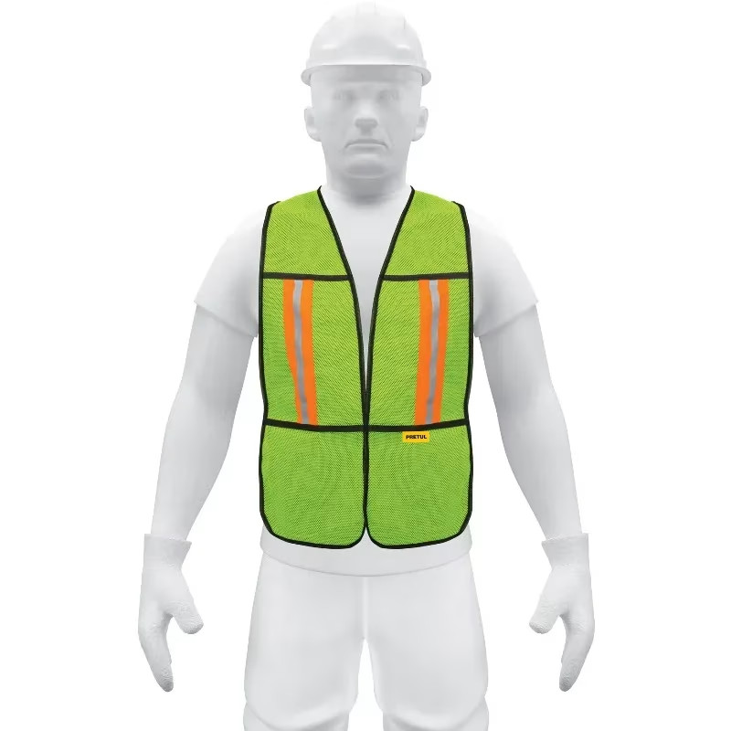 Chaleco de Seguridad Unitalla Verde Cintas Dobles 3/4" Alta Visibilidad, CHS-200V 21026 Pretul