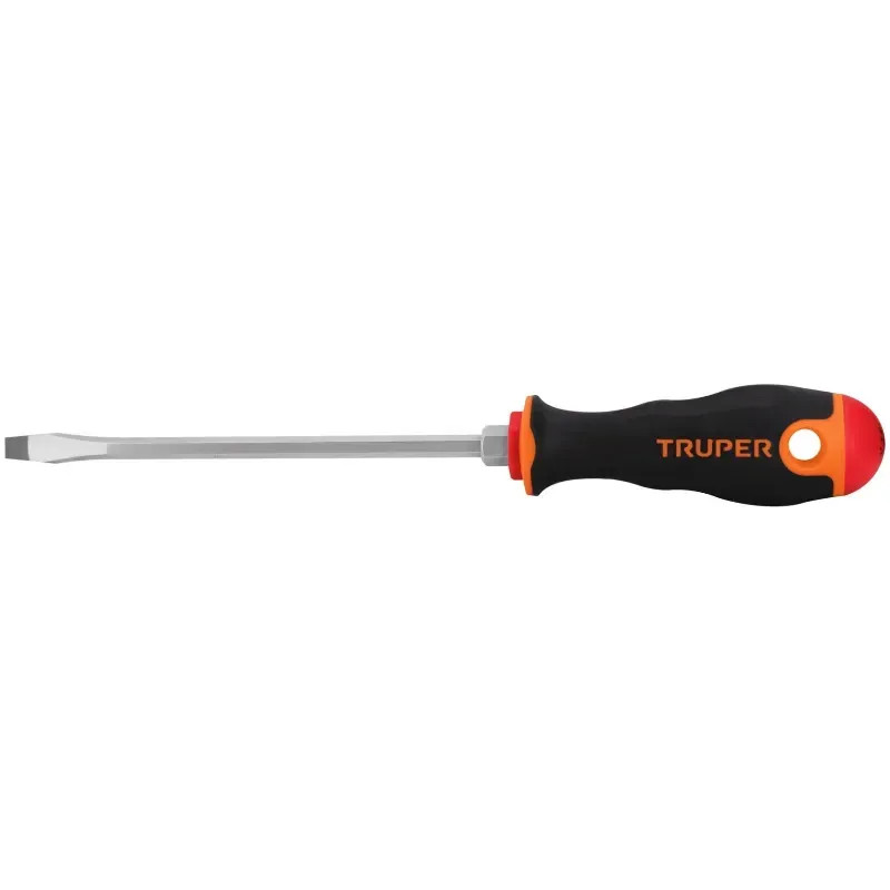 Desarmador Plano Bhex 1/4" x6" ComfortGrip Truper 14000