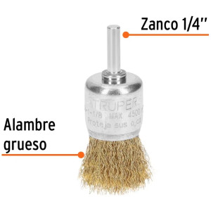 Cardas Copa 1 1/8" Grueso Z1/4" Truper 11596