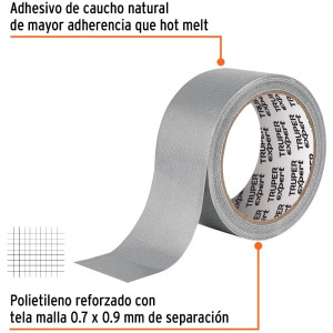 Cintas Ducte Tape 48mm x10m Resistente a Temperaturas Truper 10932