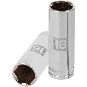 Dados 16mm E3/8 Tubulares Hexagonales CrVanadio, Truper 13776