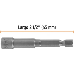 Dados magneticos 3/16" x50mm, 5 piezas, Truper 12895
