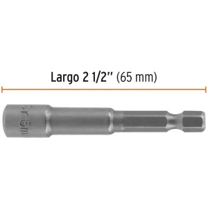 Dados magneticos 6mm x50mm, 5 piezas, Truper 12946