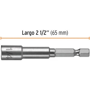 Extensiones Magnetica Dado 1/4" 5Piezas L50mm Zanco1/4, PUDE-9025 12939 Truper
