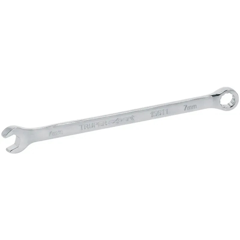 Llave Boca Mixta 7mm Combinada CrVanadio ELarga Truper 15611