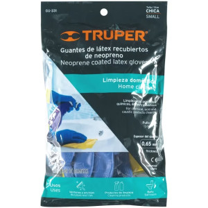 Guantes de Latex Talla CH Rec Neopreno para Limpieza Truper 13297