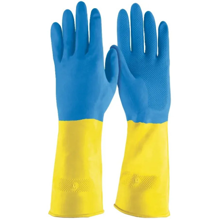 Guantes de Latex Talla M Rec Neopreno para limpieza Truper 15268