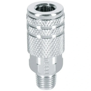 Acople rapido de acero Cromado Macho, Cuerda 1/4 NPT, COPLE-MA-1/4P 27029 Pretul