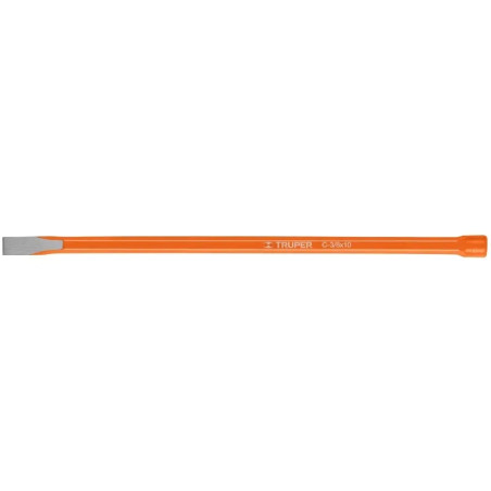 Cincel Plano 10" Cuña 3/8", Acero al cromo Vanadio, Cabeza grande, C-3/8X10 12112 Truper
