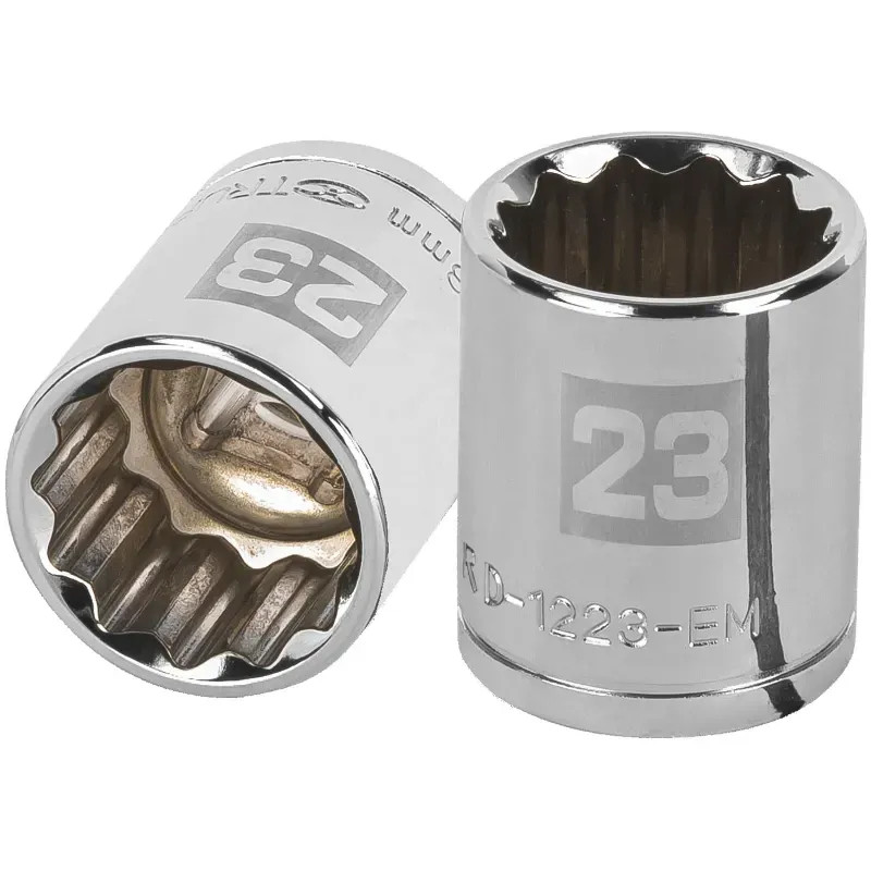 Dados 23mm E1/2 Poligonales CrVanadio, Truper 13537