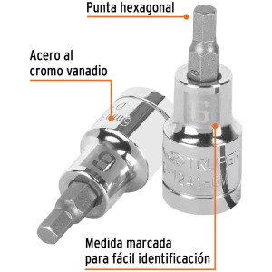 Dados de Punta Hexagonal 6mm E1/2, Truper 13281