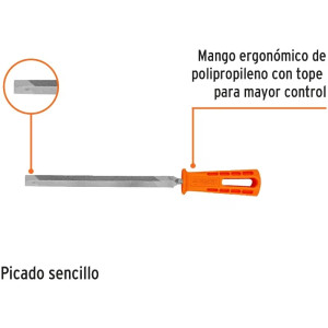 Limas Triangulo Pesado 8", Mango de Polipropileno, LTP-8M 19681 Truper