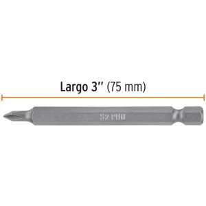 Puntas Phillips #0 x75mm PH0 estuches con 5 piezas, Truper 12150