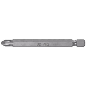 Puntas Phillips #2 x75mm PH2 estuches con 5 piezas, Truper 12153