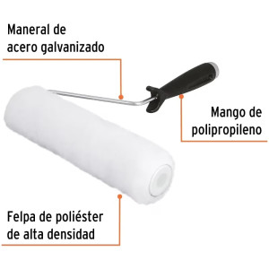 Rodillo para Pintar 9" Superficie Lisas Diametro 37.8mm Espesor 9.5mm, ROPI-910 13875 Truper
