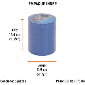 Cintas Masking Tape Azul 1" x50m para pintor Truper 12622