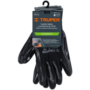 Guantes de Nylon Talla G recubierto de Nitrilo puño tejido, uso metalmecanica, GUX-NIT-L 13295 Truper