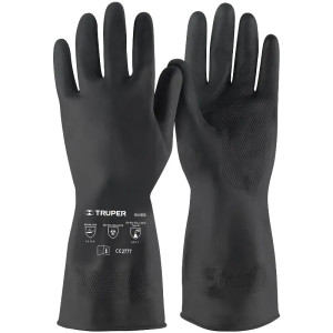 Guantes de Latex Talla G FlocadoAlgodon para Pintor Truper 14267
