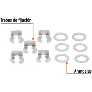 Repuesto arandelas y traba de fijacion para FUM-12, 16 y 20 Truper 12002