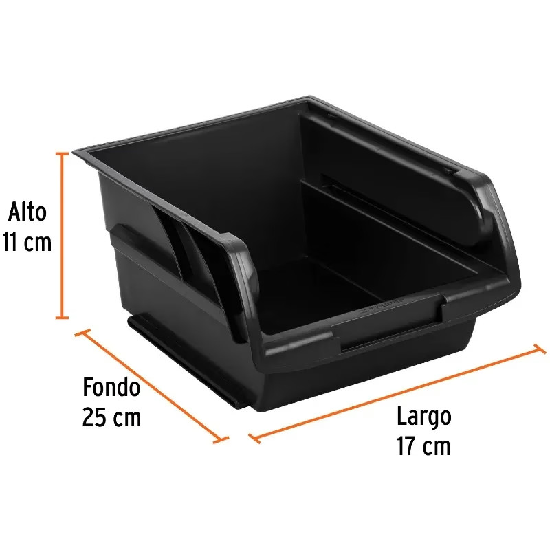 Gavetas Bandejas Apilables N3 25x17x11cm Polipropileno Truper 10890