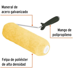 Rodillo para Pintar 9" Superficie rugosas Diametro 37.8mm Espesor 19mm, ROPI-920 13877 Truper