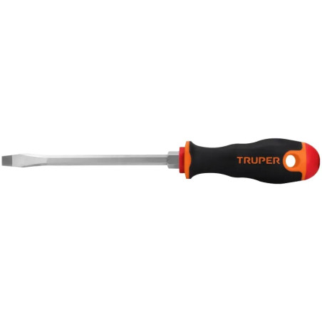Desarmador Plano Bhex 5/16" x6" Comfort Grip Truper 14006